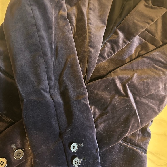 Theory dark purple velvet blazer - Picture 6 of 7